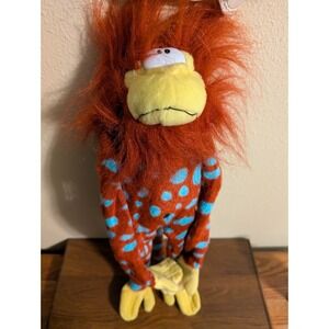 Gemmy Really Wild Wildlife Hanging Monkey 18" Brown Blue Sound Motion Plush 2004